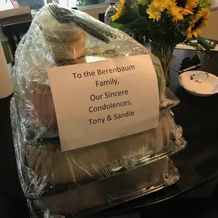 a bunch of food wrapped in plastic