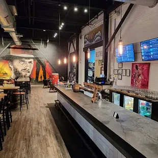 the bar area