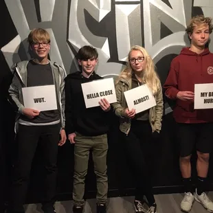 Successfully failed the escape room. It was a lot of fun, and suggest for all who want to have a blast with friends.