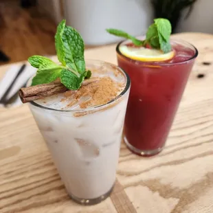 Horchata and hibiscus