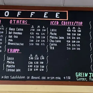 the menu