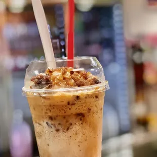 Raspado de nuez con lechera.