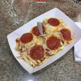 Pizza fries!! Just as good as it sounds.