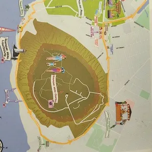 Map with suggested route and landmarks