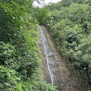 Waterfall and bikes.