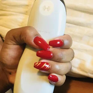 Harry Potter inspired nails.