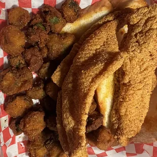 Catfish combo w/Fried Okra