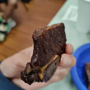 Nice char on edges but overcooked inside. Also too thick for my preference