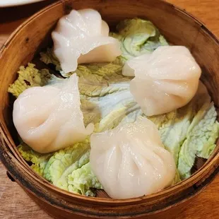 Shrimp Dumplings Close-up.