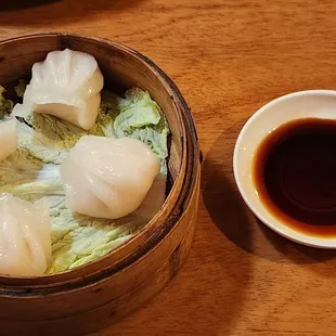 Off The Dim Sum Menu.  Shrimp Dumplings.  They were OK But Not Worth $5.95.