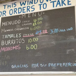 the window is open for orders to take