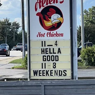 the sign
