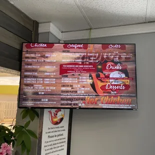 Menu as of August 2, 2022