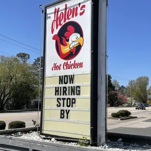 the sign