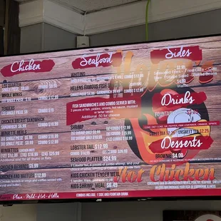 pizza, menu