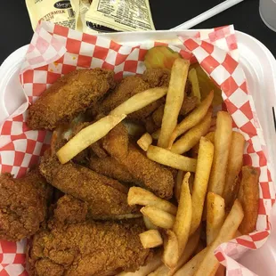 Wings and fries