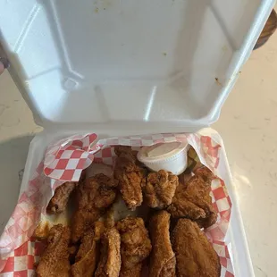 Hot flavored wings no fries