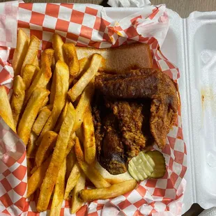 Hot Chicken Breast Quarter Combo