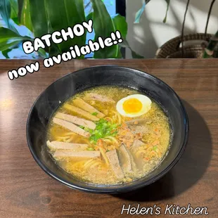 La Paz Batchoy topped with Pork Meat and Pork Liver