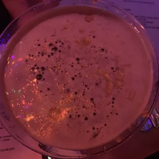 Espresso martini w gold flakes!!!!! Amazing!!!!!