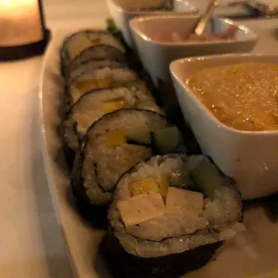 Custom made vegan sushi (not on menu)