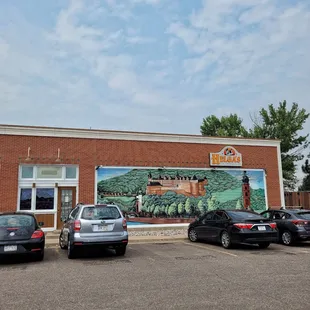 cars parked in front
