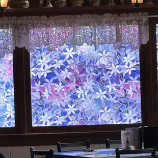 Beautiful Edelweiss stained glass