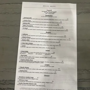 Lunch Menu