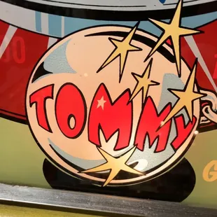 a close up of a sign