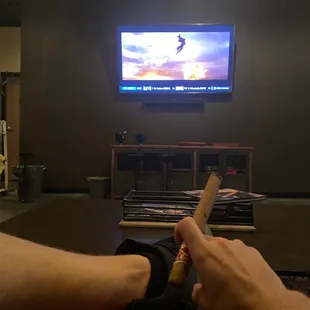 Jesse helped us light up with the perfect cigar