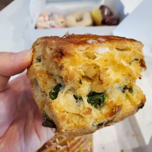 Cheese and jalepeno biscuit - must try!