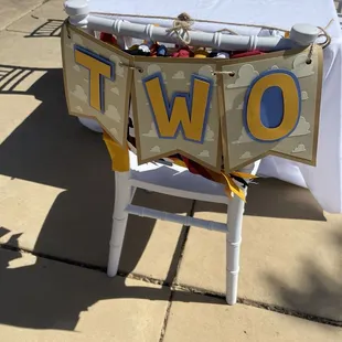 2yr Birthday Chair Set Up