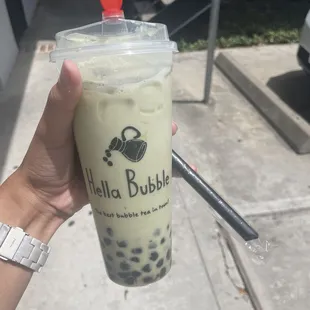 Matcha Milk Foam Half Sweet