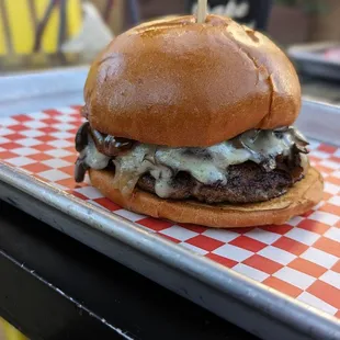 Hella shroomin burger