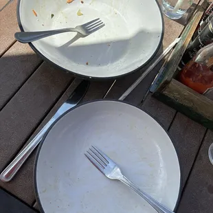 This is how good the fried chicken salad and adult grilled cheese were! WOW!