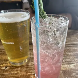 East Boone Pilsner &amp; Prof. Plum cocktail