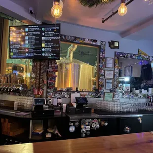 a bar with a lot of beer