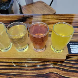 Cider flight for $12! I can barely get ONE cider for that price in NYC.
