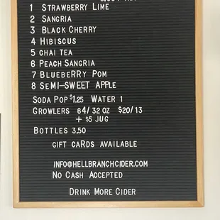 On tap menu #8 is actually Pumpkin Spice