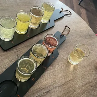 Flight of every cider on tap