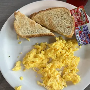 2 Eggs with Toast & Jelly