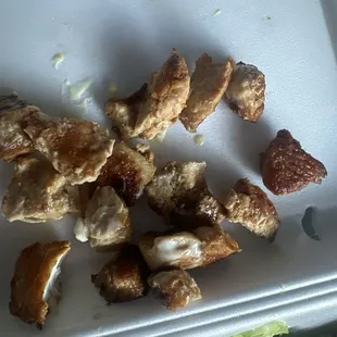 The chicken i picked out of the salad