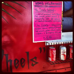 Specials of the day.  I like the sounds of the vishnu