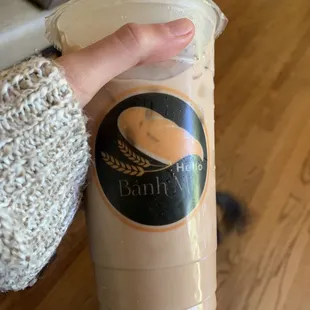 Black milk tea ($5) (25% sweet, light ice)