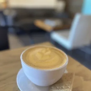 a cup of cappuccino