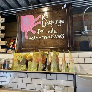 Love that there is no upcharge for milk alternatives  :D