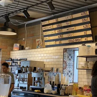 Many choices...tea, chai, and cold brew.