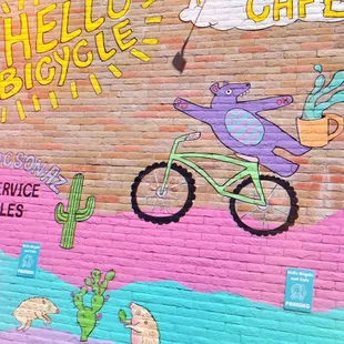 Outdoor mural /parking area