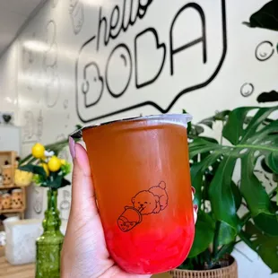 "Sunny Hunny" - Kumquat Honey Green Tea with Strawberry Jelly