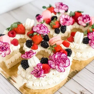 a close up of a cake